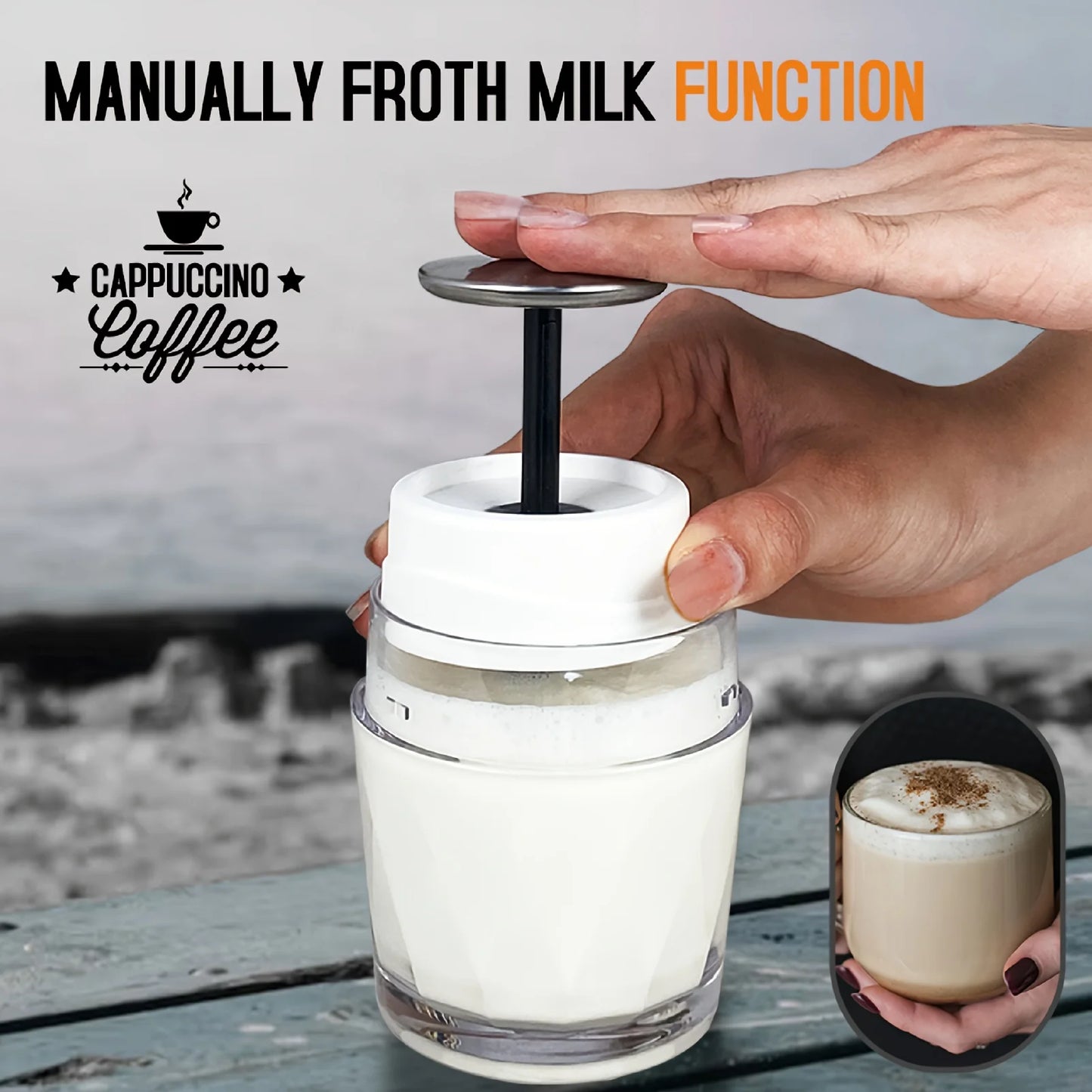 3-in-1 Portable Manual Espresso Maker – For Ground & Capsule Coffee