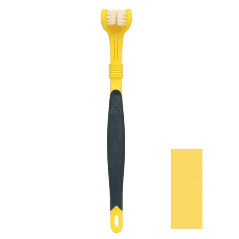 3-Sided Pet Toothbrush for Dogs and Cats – Deep Cleaning Dental Care